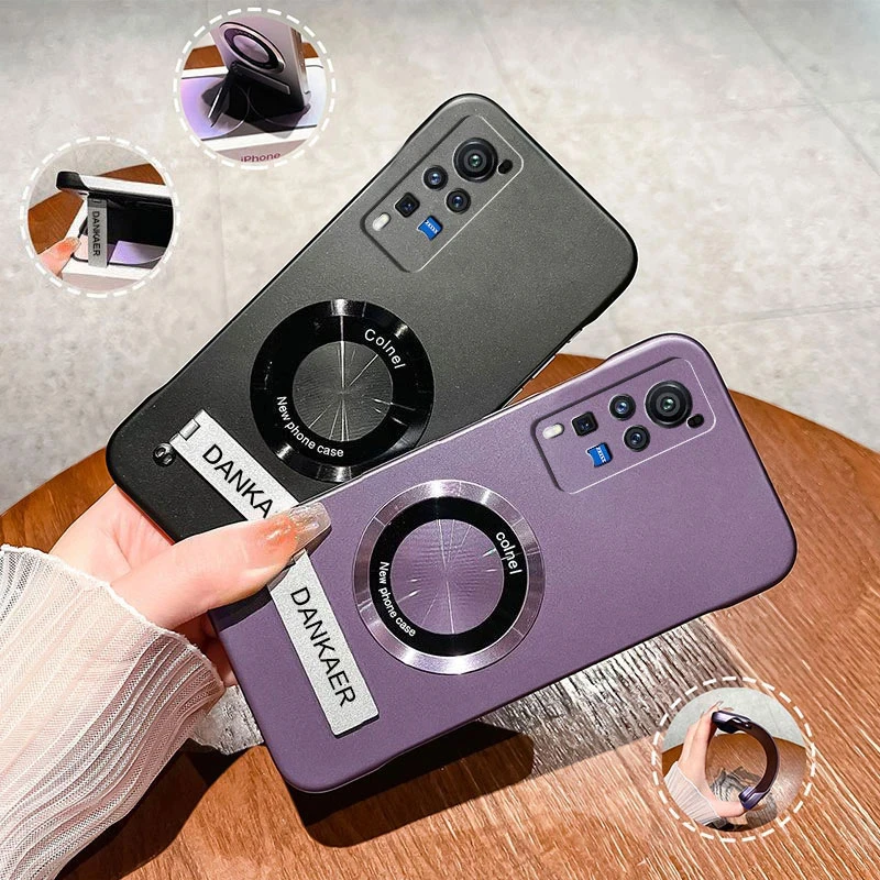 618适用vivo X60系列磁吸无边框必备高级支架手机壳网红同款配件