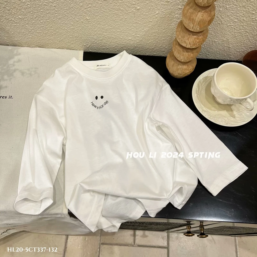 2024儿童春季新款时尚百搭T恤简约