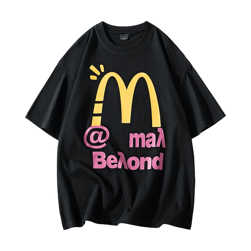 2024夏季新款年夏季新款潮牌重磅恤宽松透气短袖红色纯棉T恤半袖