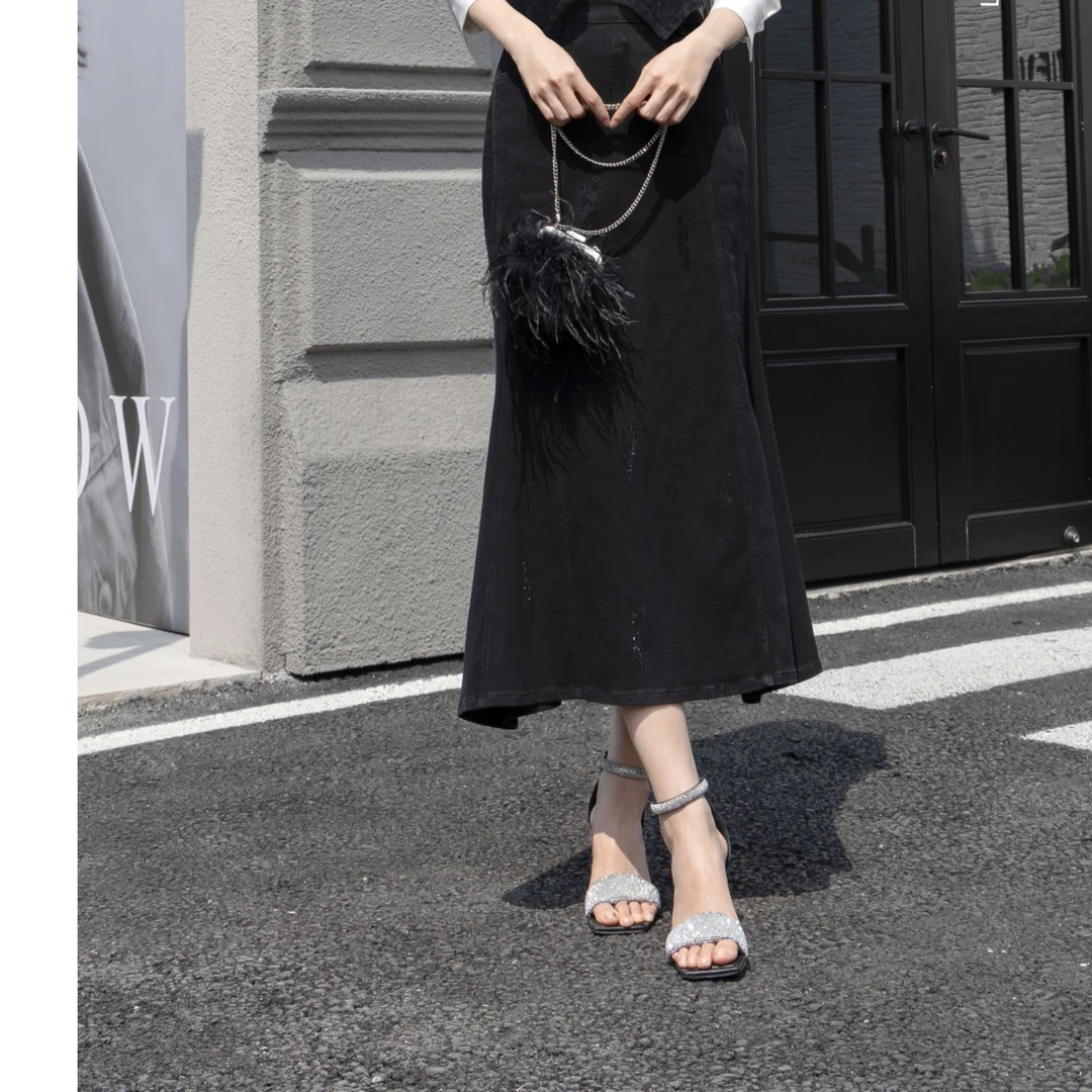 BAISI百丝牛仔半身裙ABSI409120A0