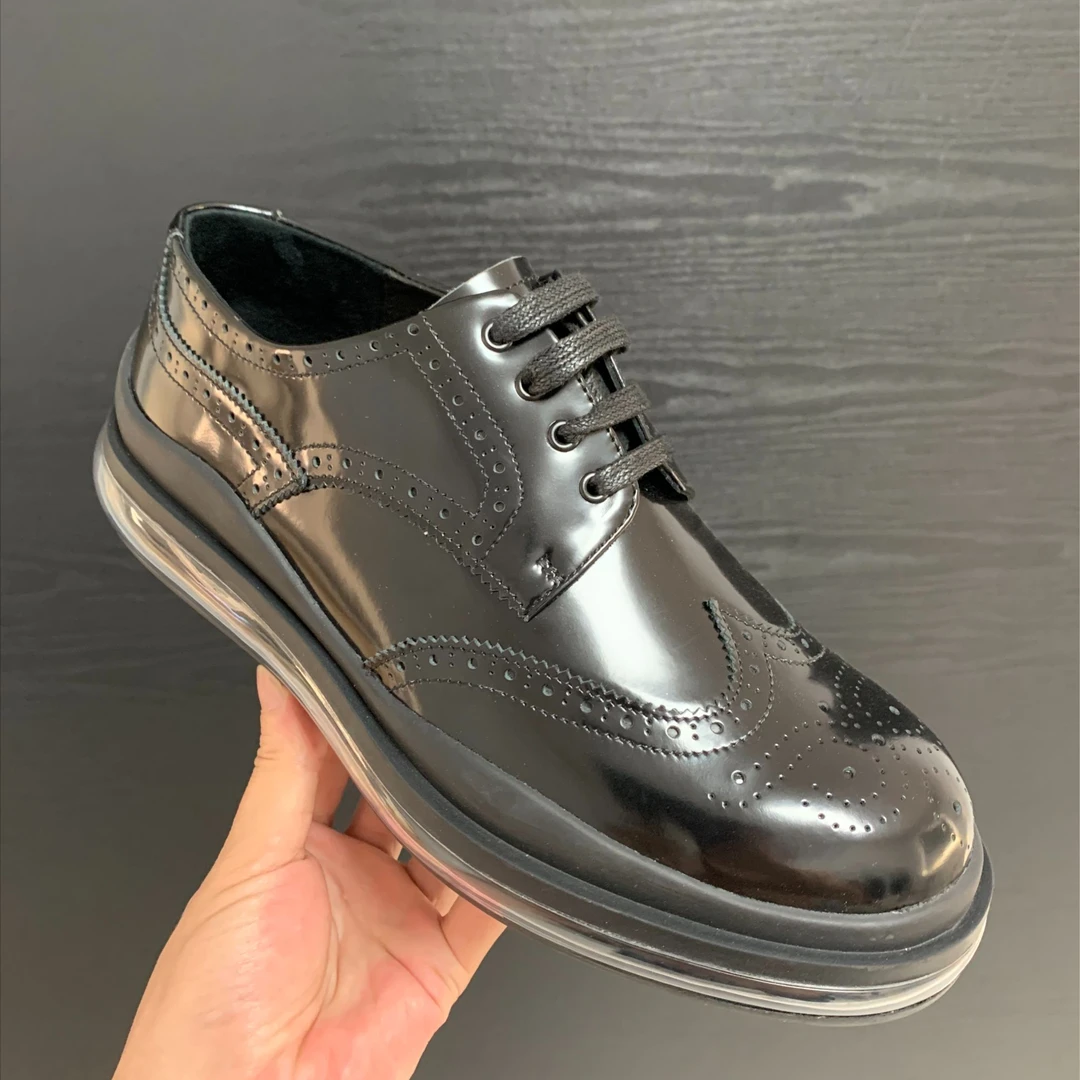 男士穿搭美学 圆头英伦休闲百搭增高气垫皮鞋