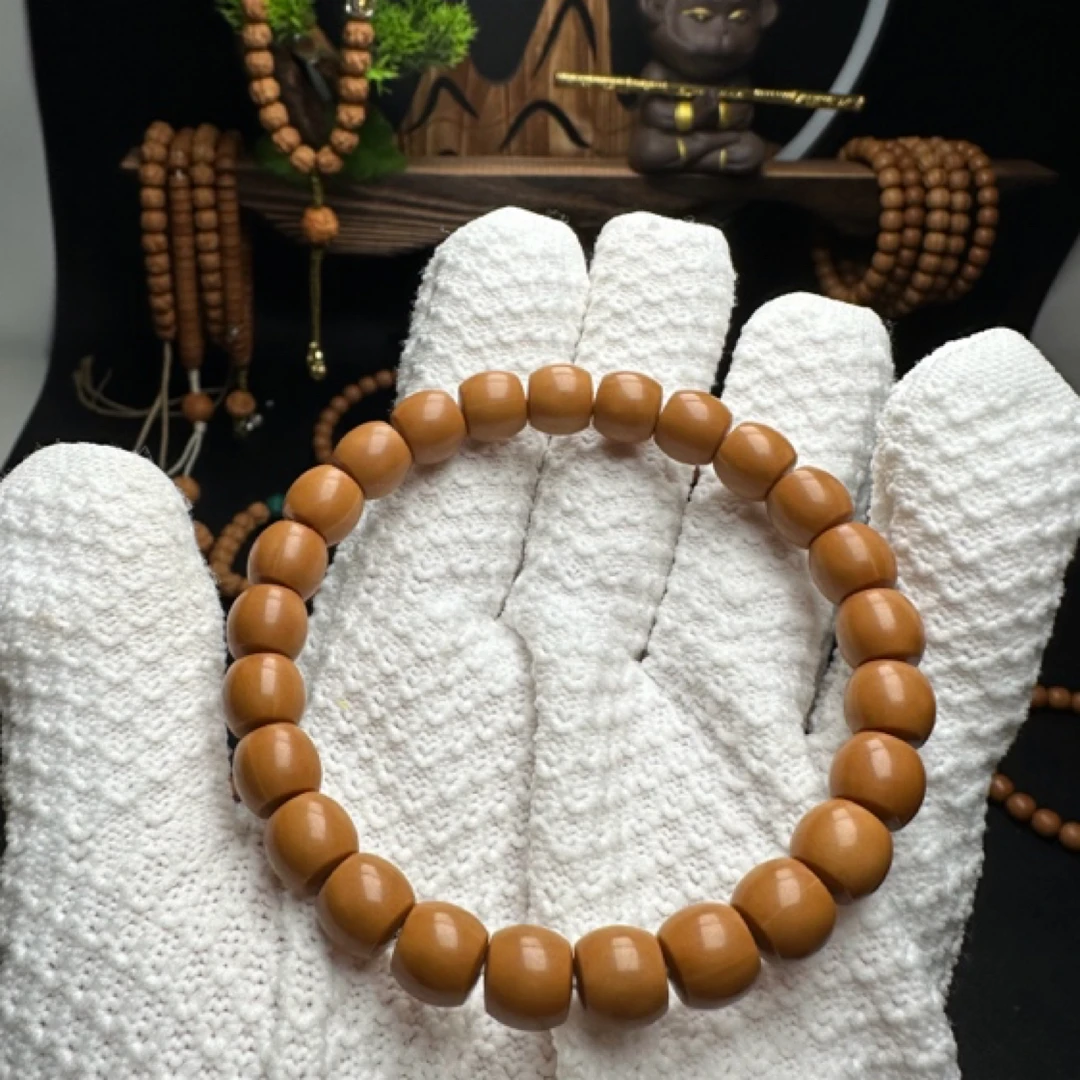 全品短轴直切 小馒头料 原皮原色 秒归圆 猴头核桃手串