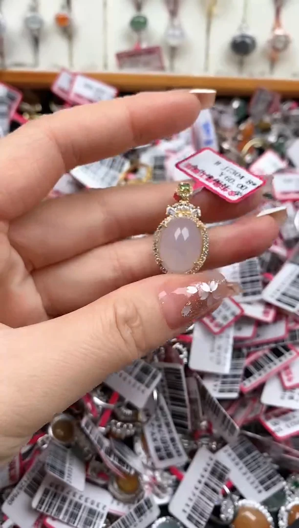 【闪购商品】翡翠戒指银S925镶嵌7777777   8