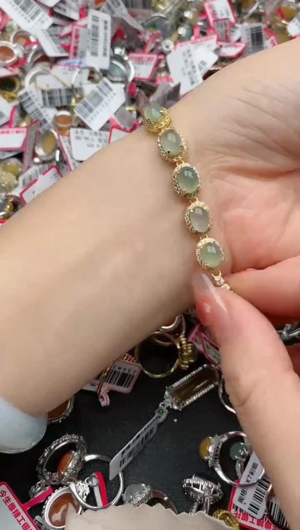 【闪购商品】翡翠颈饰银S925镶嵌666666  3