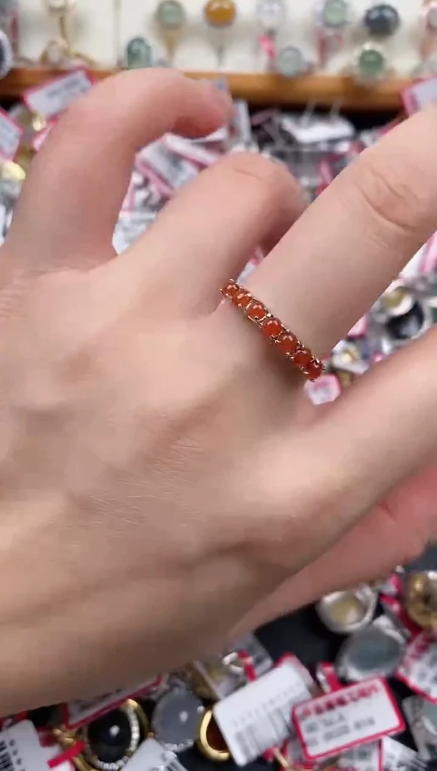 【闪购商品】翡翠戒指银S925镶嵌5555555   5