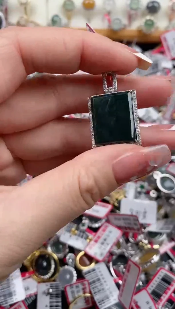【闪购商品】翡翠戒指银S925镶嵌5555555   3