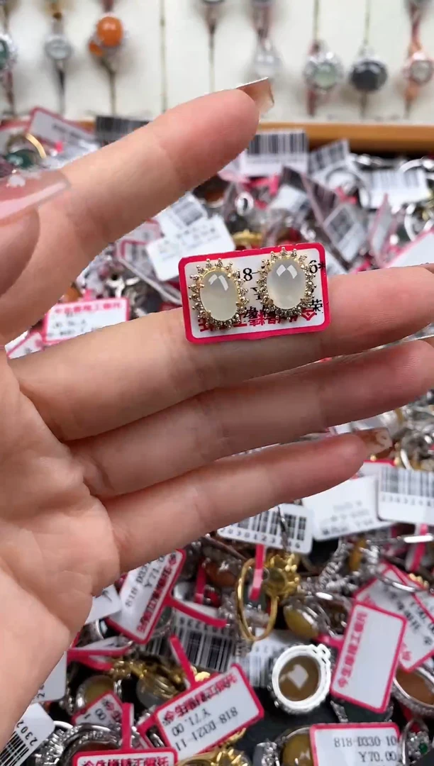 【闪购商品】翡翠戒指银S925镶嵌6666666   1