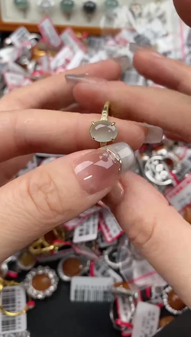 【闪购商品】翡翠戒指银S925镶嵌88888   6