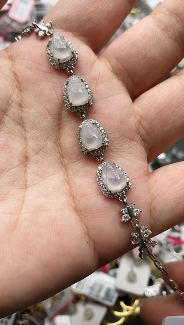 【闪购商品】翡翠颈饰银S925镶嵌88888   3