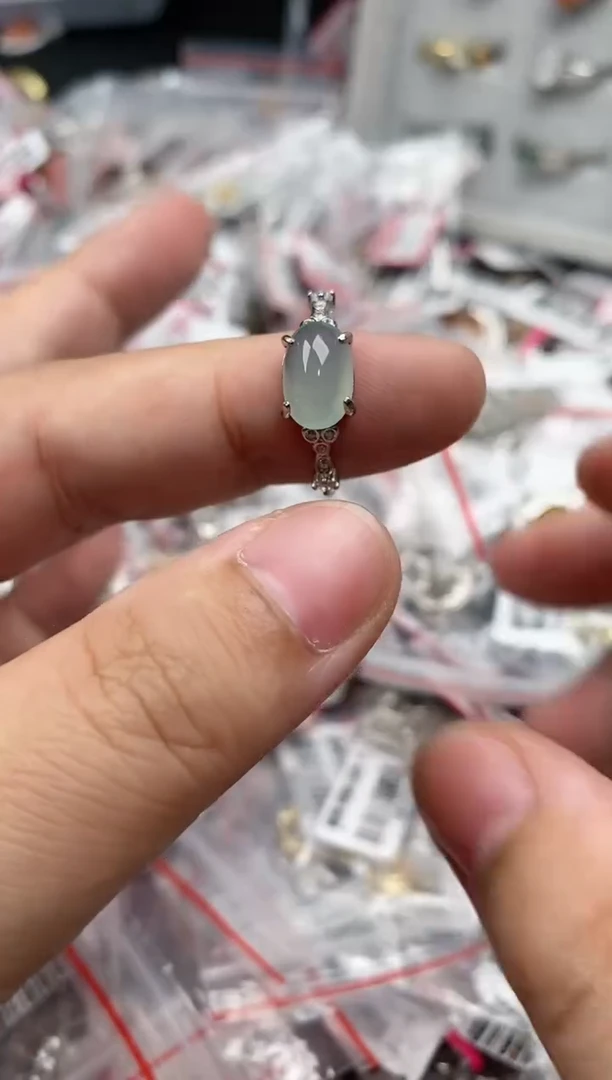 【闪购商品】翡翠戒指银S925镶嵌88888888   2