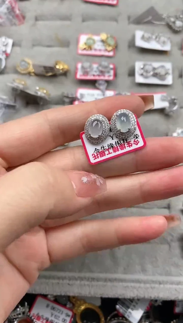 【闪购商品】翡翠戒指银S925镶嵌000000   3