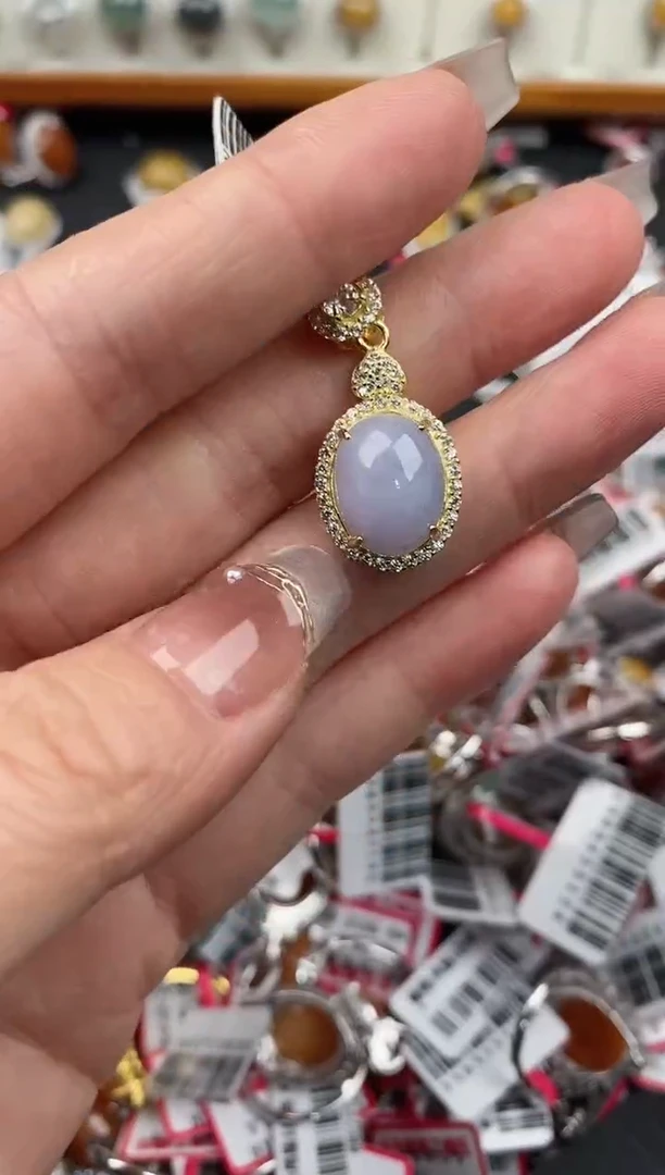【闪购商品】翡翠戒指银S925镶嵌000001111   6