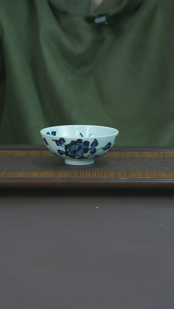 【闪购商品】景德镇手工手绘牡丹普洱杯