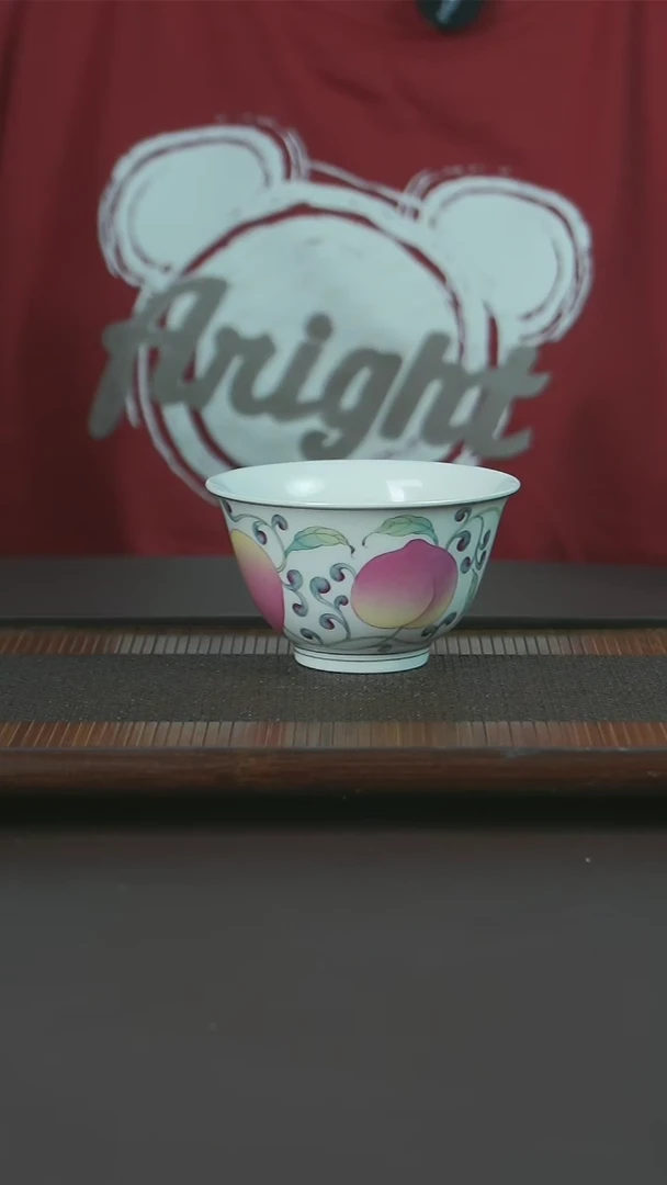 【闪购商品】景德镇手工手绘寿桃主人杯