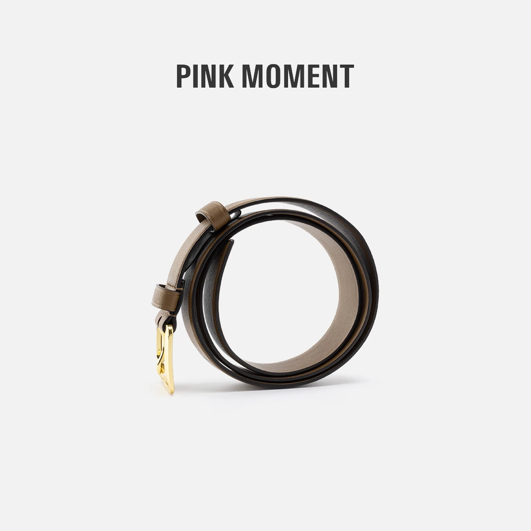 PM王囡囡 "小腰精" 棕色美拉德皮带 NC1C0376