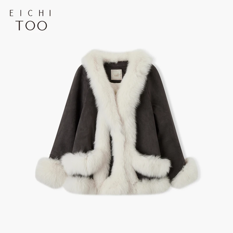 A爱居兔冬季休闲时尚皮草高级感外套EWQGJ4N017A