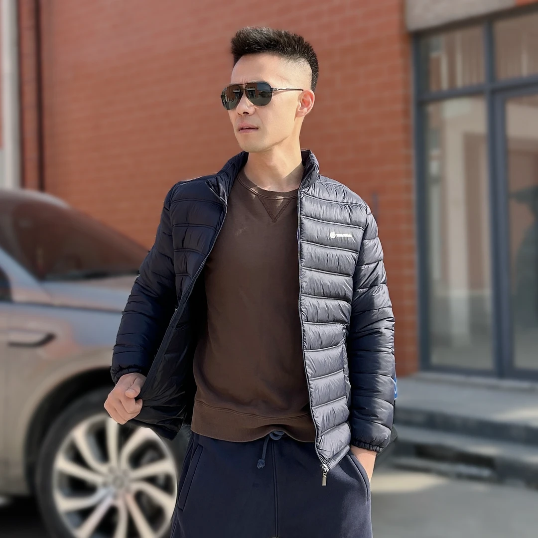 秋冬男士11短款棉服时尚休闲保暖立领冬季男款经典修身薄款
