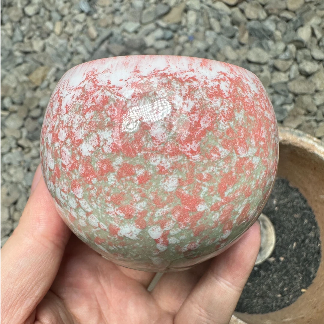 粉樱花龙蛋（福利款）精美茶器 手工 精品 茶盏 陶瓷 主人杯