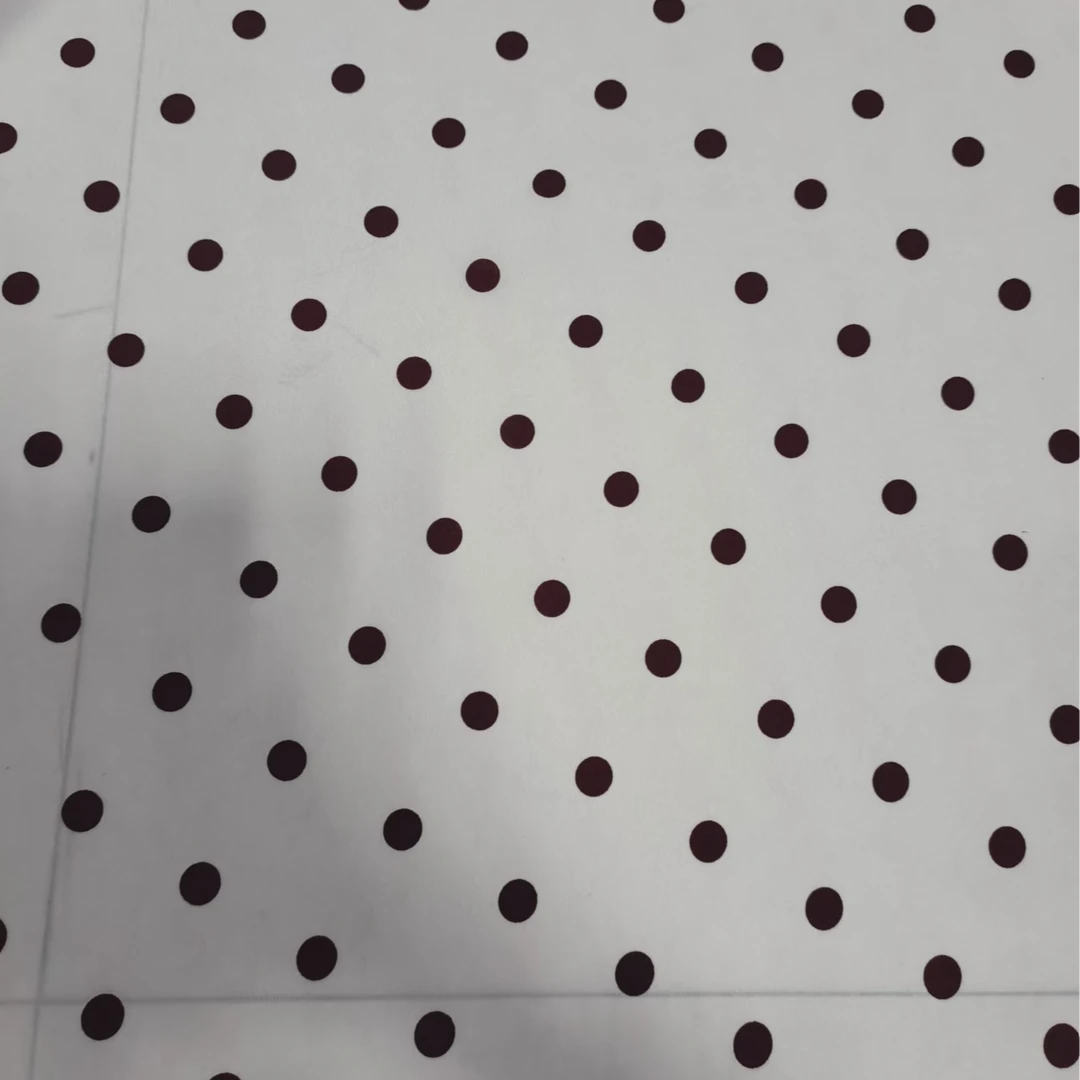 双绉花瑶白底咖波点面料（买3米布包邮）（不支持七天无理由退换）