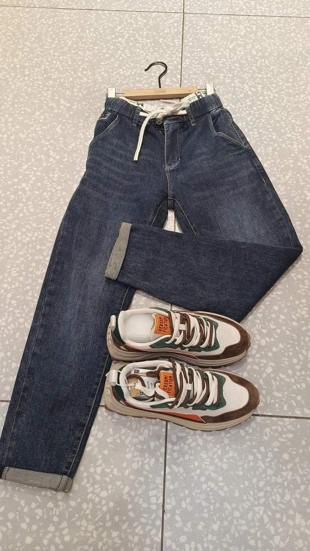 男士水洗时尚百搭蓝色牛仔裤537052裤子