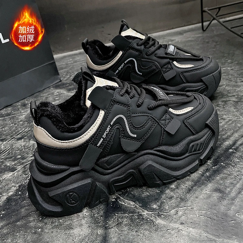 炸街爆款老爹鞋女2024新款春秋款网红鞋子百搭冬季加绒休闲运动鞋