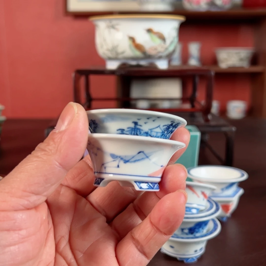 【闪购商品】陶瓷釉盆蓝***