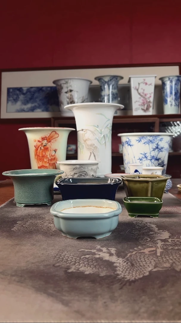 【闪购商品】高温颜色釉盆手工高温颜色釉盆手工
