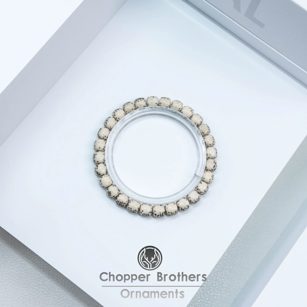 109/ S级石玉料河豚星月菩提手串 8×7mm