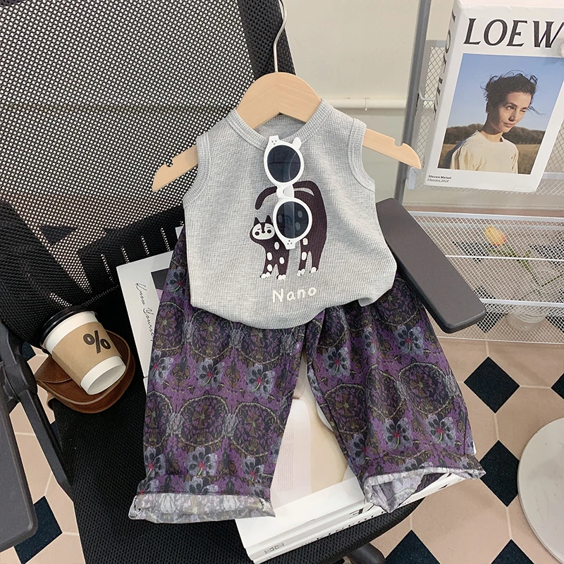 【米家原创】女童夏装套装2025新款洋气小童装韩版衣服两件套夏季