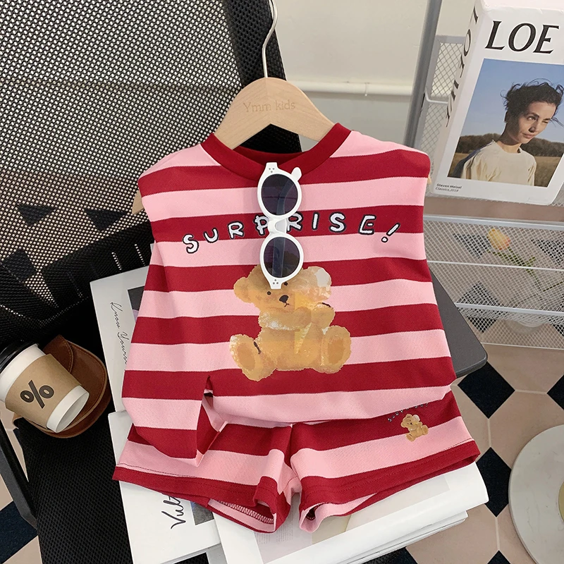 【米家原创】女童夏季背心韩版套装童装2025新款洋气夏装儿童两件套