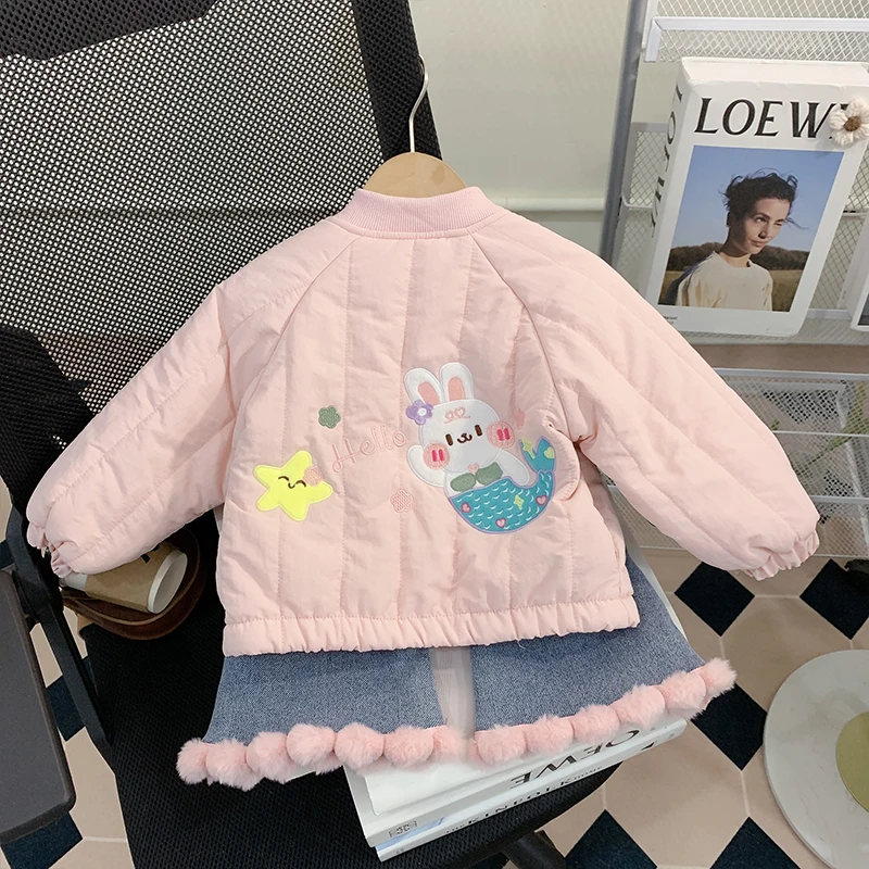 【米家原创】女童棉服秋冬装2025新款女宝宝加绒夹棉棉衣外套冬季