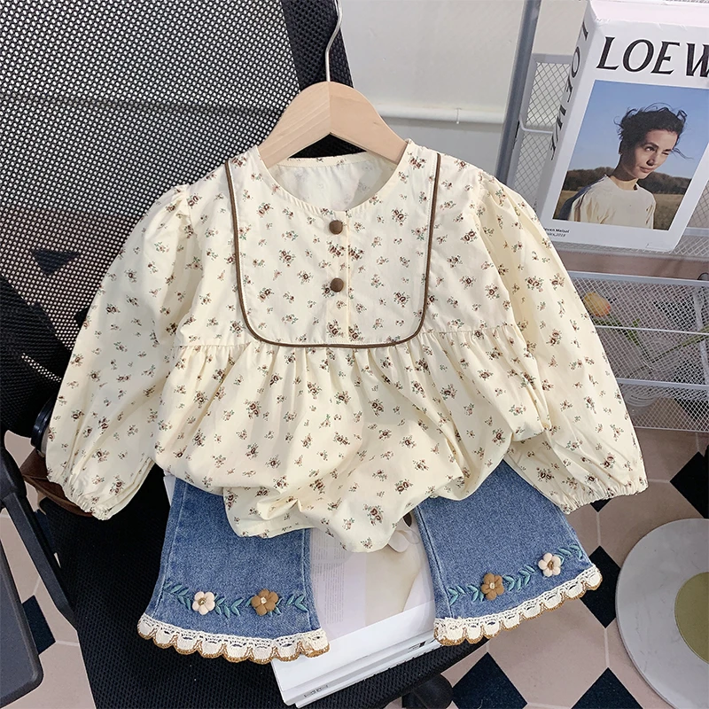 【米家原创】女童衬衫秋装2025新款洋气上衣小童娃娃衫春秋季衬衣