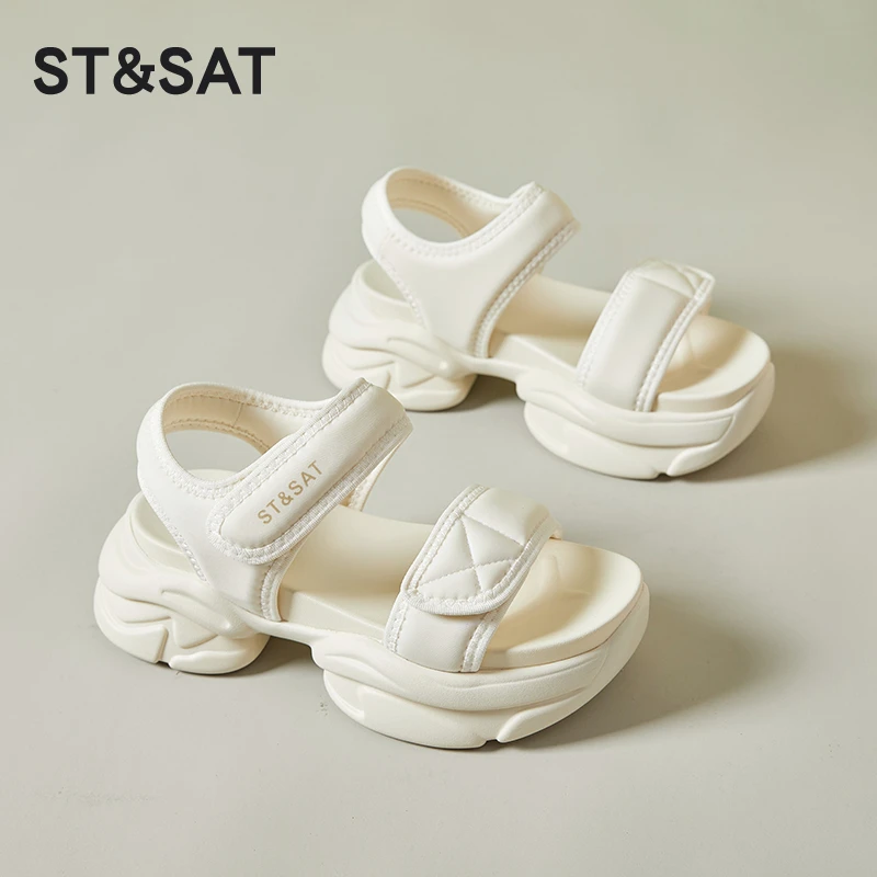 星期六女鞋沙滩凉鞋女时尚休闲百搭夏季厚底网红软底外穿ins轻便