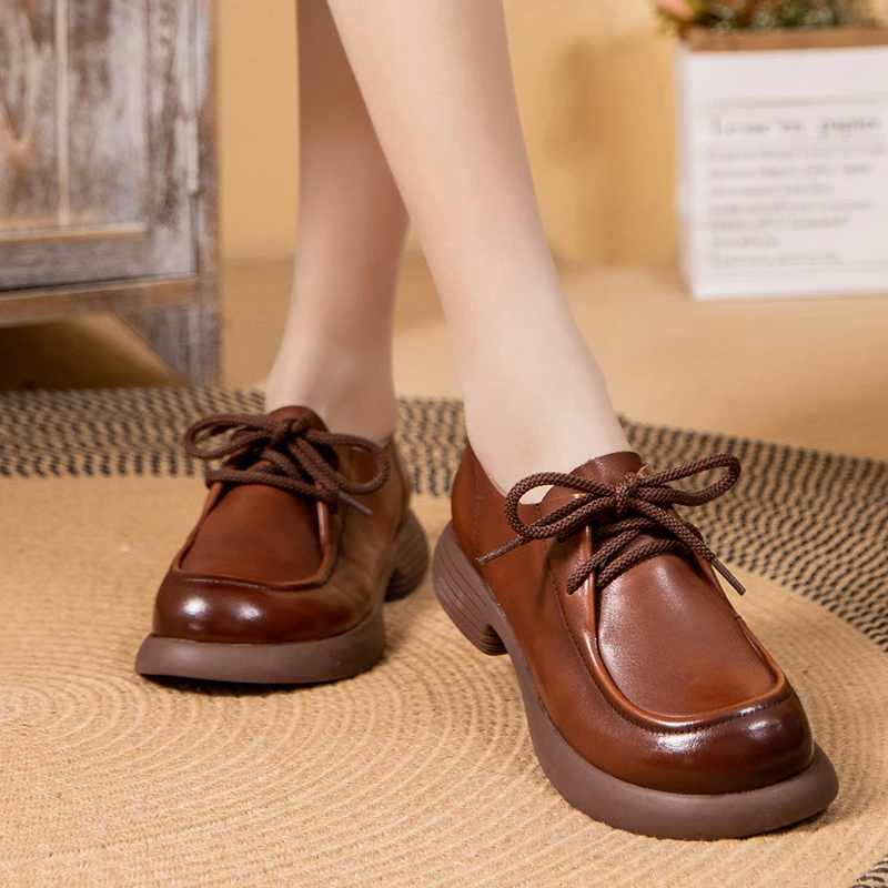 5916  夏季新款2024真皮妈妈鞋舒适防滑柔软百搭单鞋透气软底