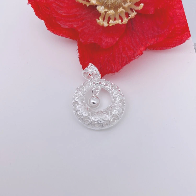 坠链均足银 足银990【水滴平安扣】花丝工艺 精致精美