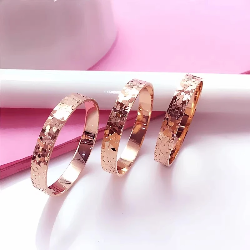 碎冰冰闪亮时尚百搭不过时14k玫瑰金指环多样性发货 只发一件