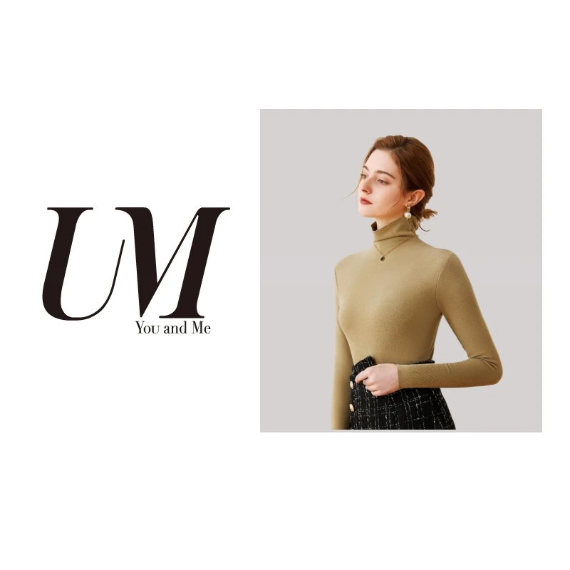 【U.M】女士美拉德高领打底衫保暖衣秋冬保暖气质修身