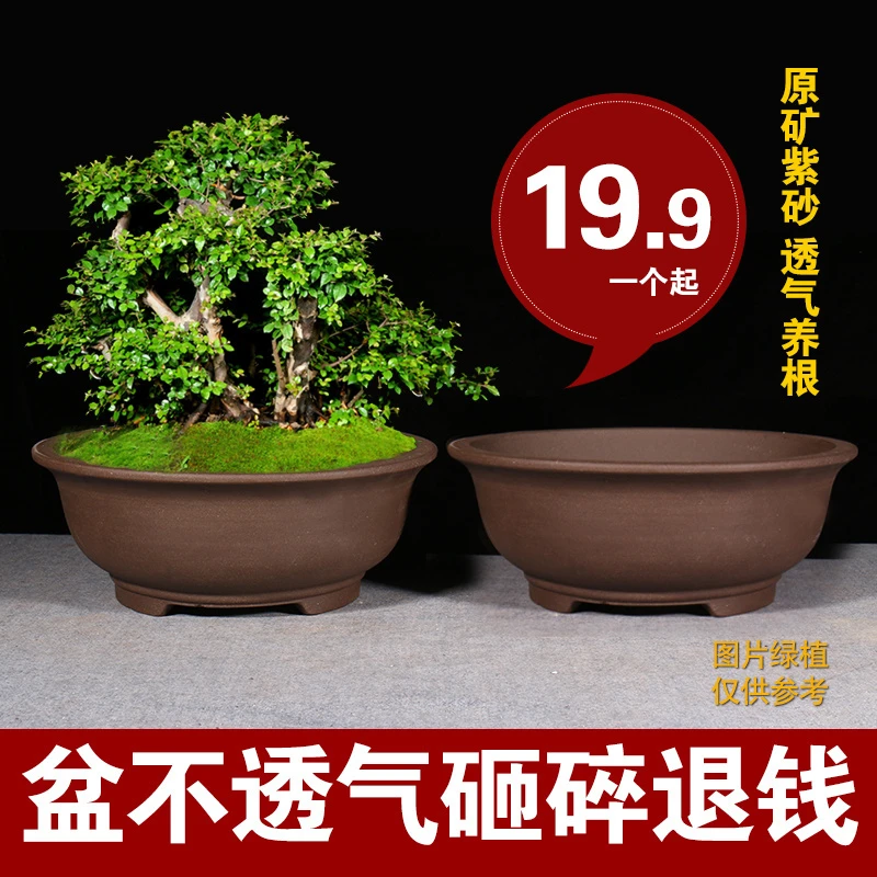 大口径30以上的紫砂盆景花盆特大号种树花盆陶瓷花盆