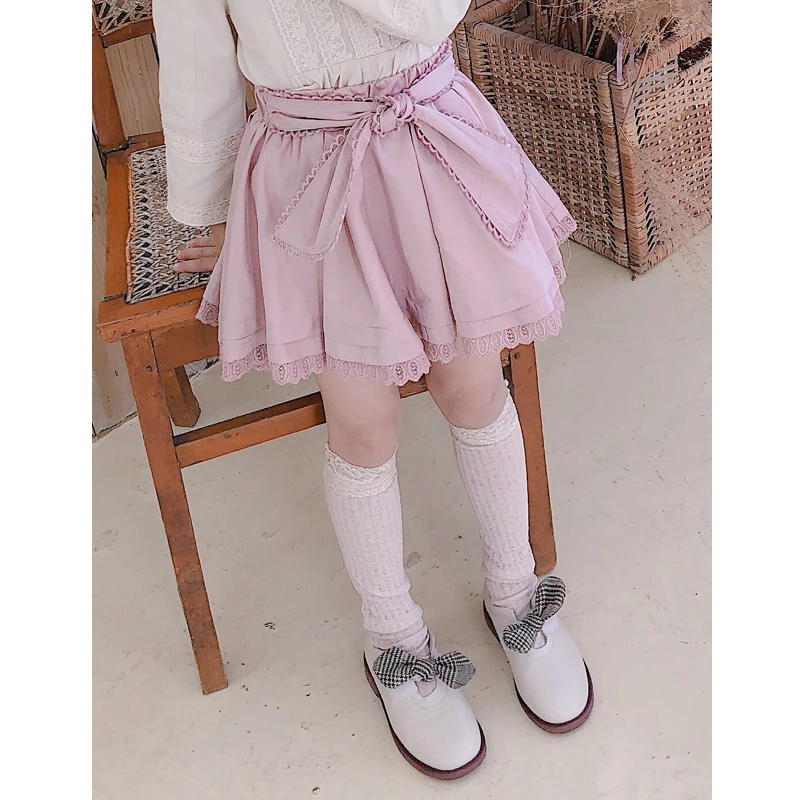 DM016韩版洋气甜美儿童秋季女童短裙半身裙