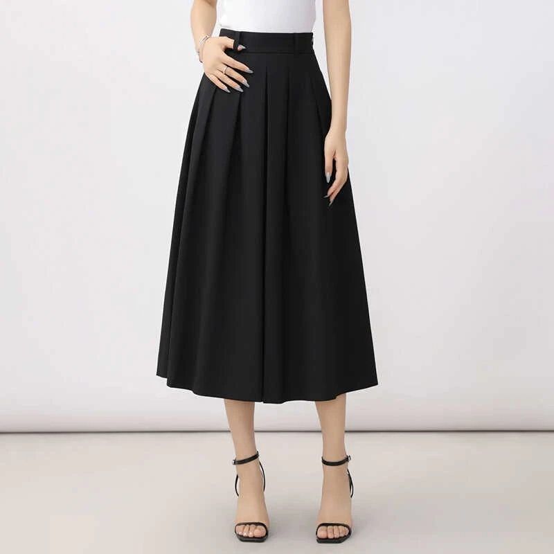 【商场同款】高腰半身裙早春新款时尚百搭显瘦气质中长裙1200375