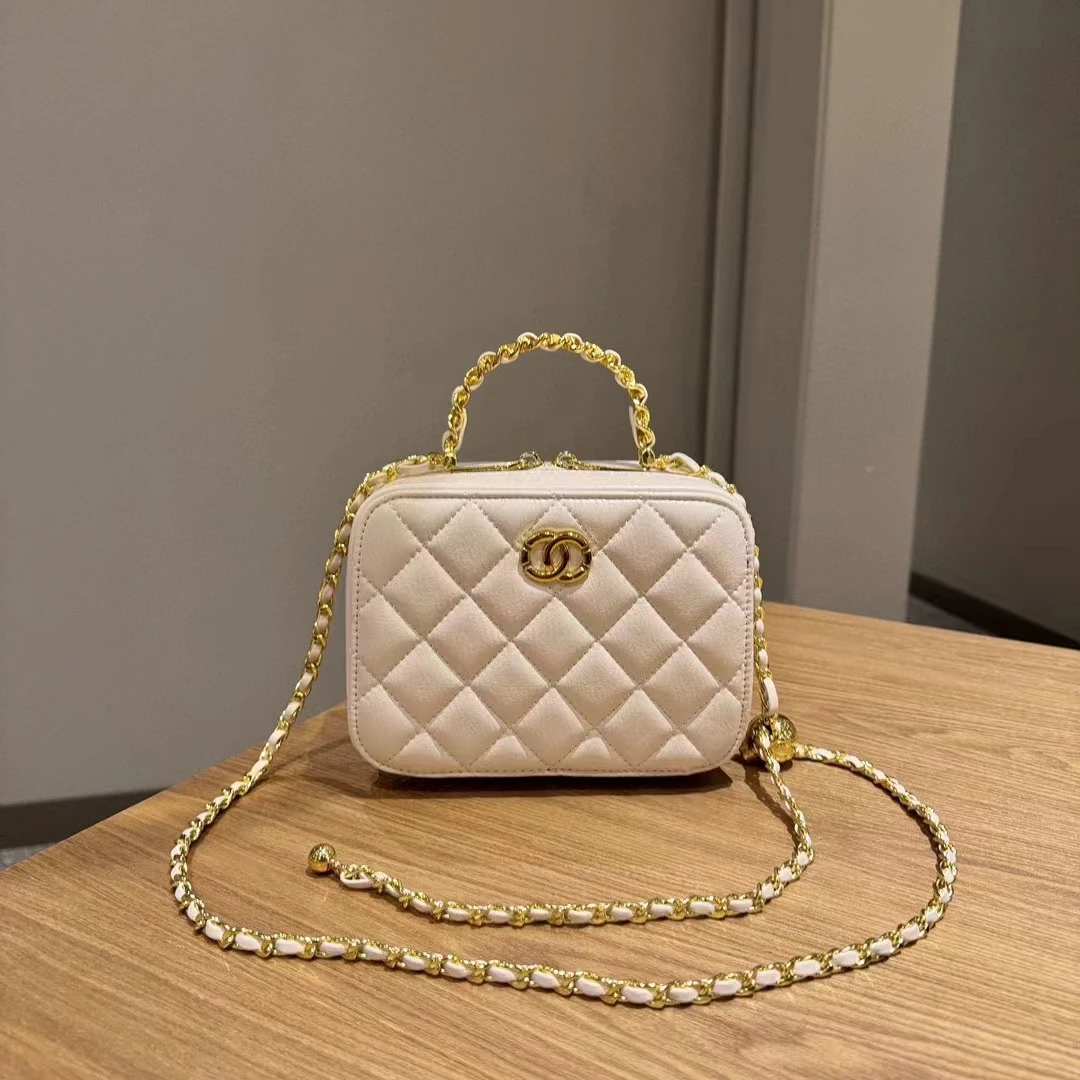 包包小香风菱格链条盒子包2024新款经典女包时尚单肩包百搭斜挎包