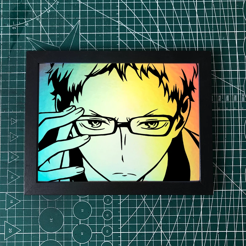 《排球少年》动漫炫彩镭射刮画零基础DIY镭射刮画纸材料包自带图案