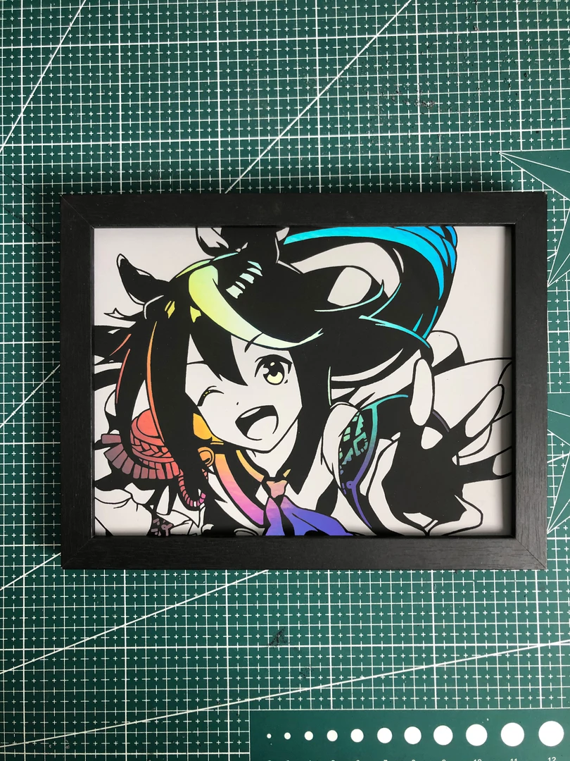 《赛马娘》动漫炫彩镭射刮刮画DIY零基础镭射刮画纸材料包自带图案