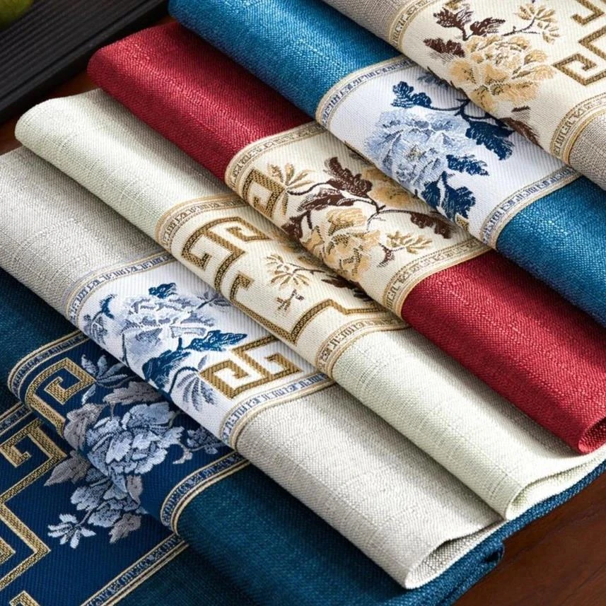 新中式桌旗禅意防水茶席茶几桌布轻奢高端茶桌垫台布布艺长条垫布