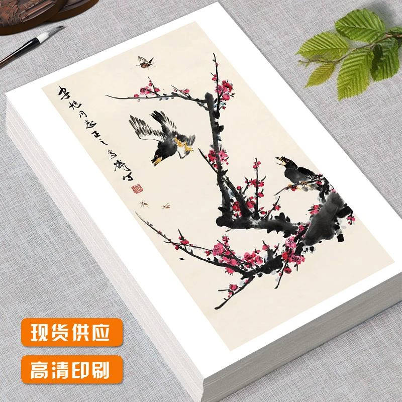 国画临摹卡写意花鸟名家专集美术培训范画水墨画单片高清印刷32张