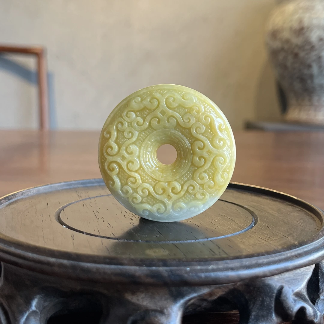 JMB22-31  天然翡翠缅甸A货  仿古扣
