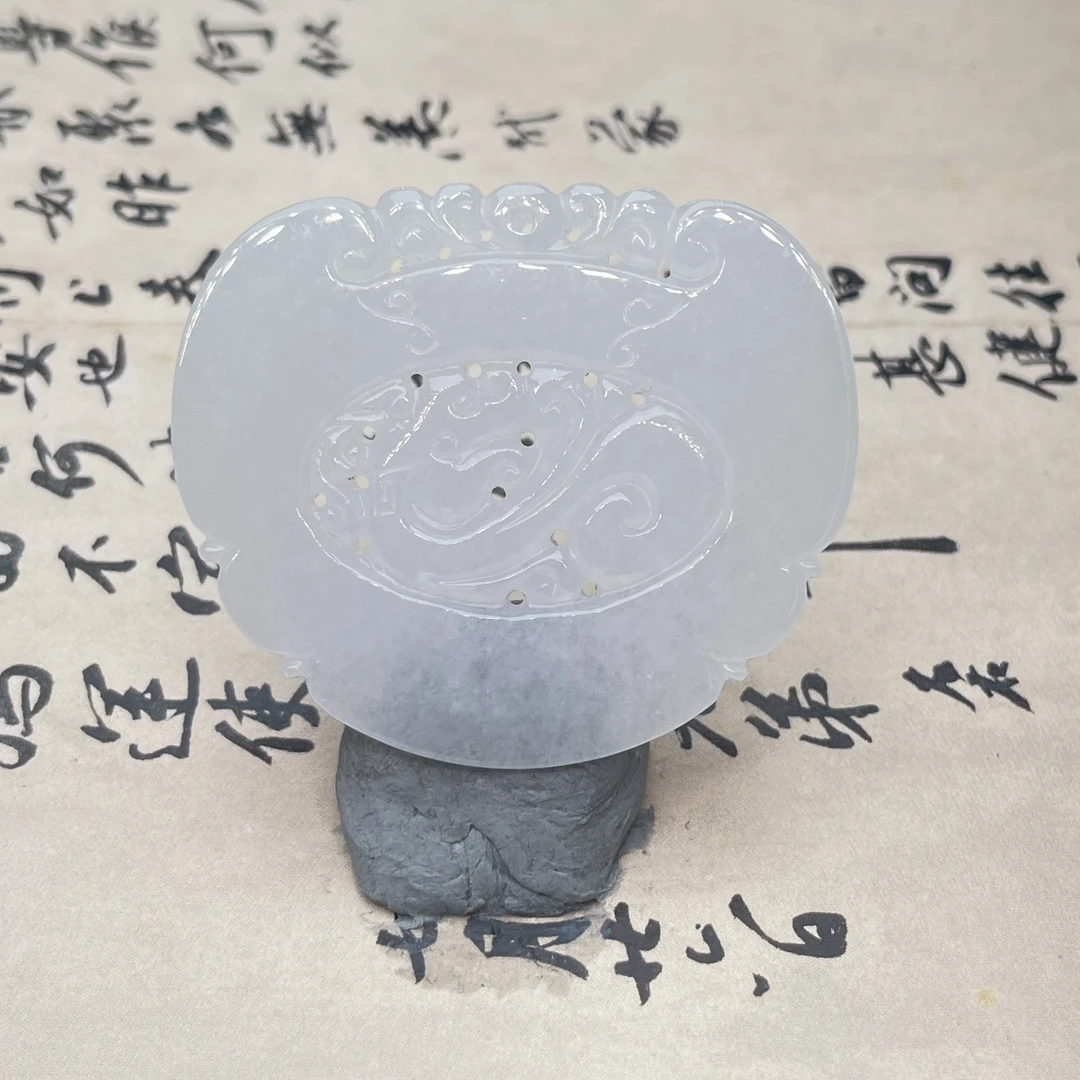 JMW14-019 天然缅甸A货翡翠 如意