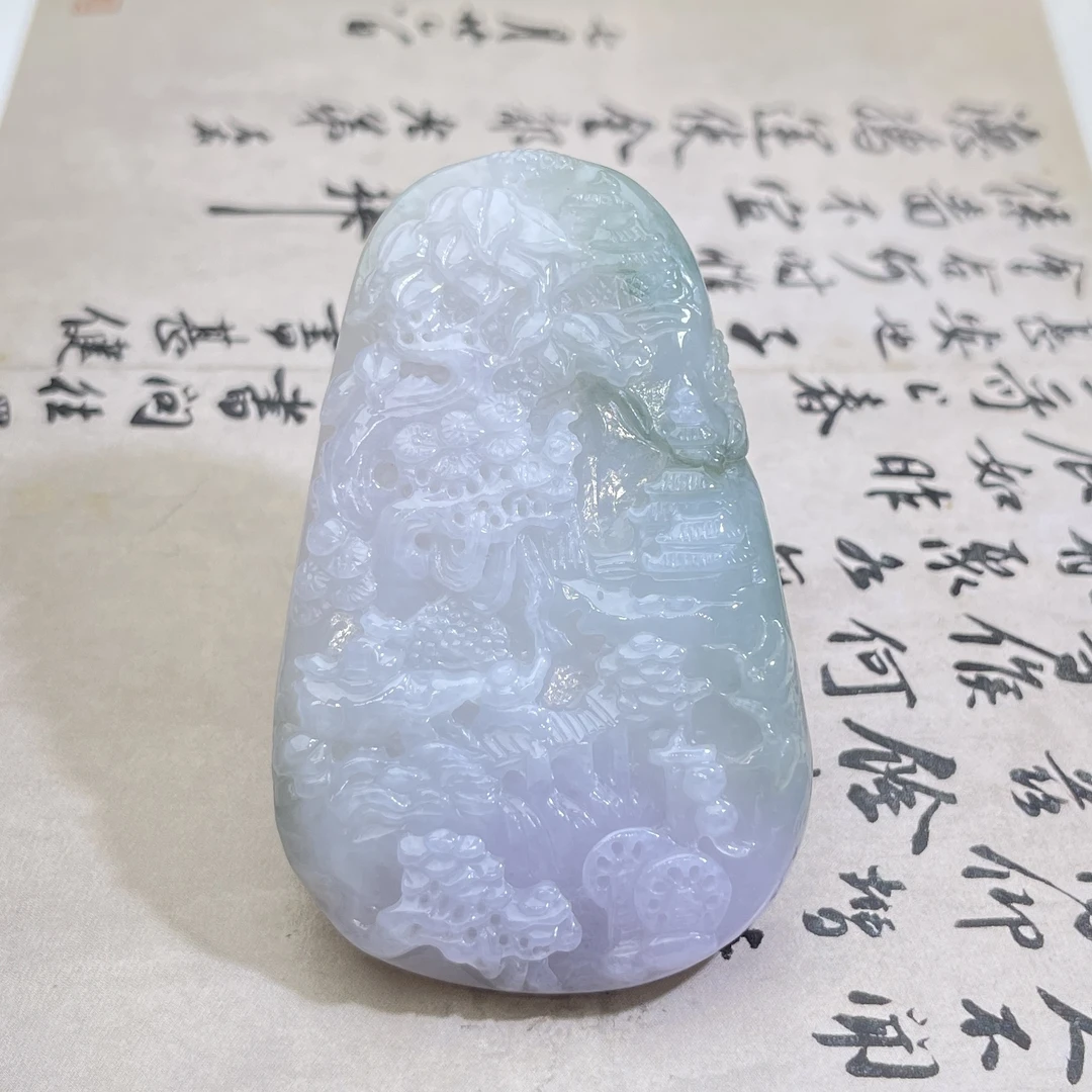 JMB22-011  天然翡翠缅甸A货 山水牌