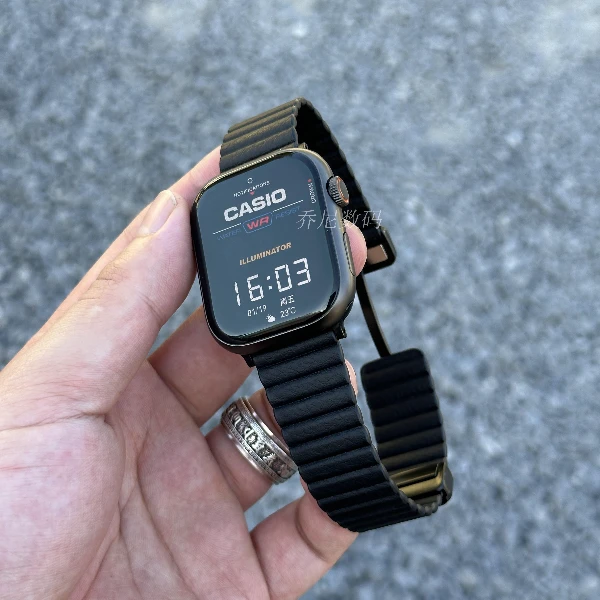 高质感波浪纹磁吸表带适用苹果手表AppleWatchS98iwatch7ultra21