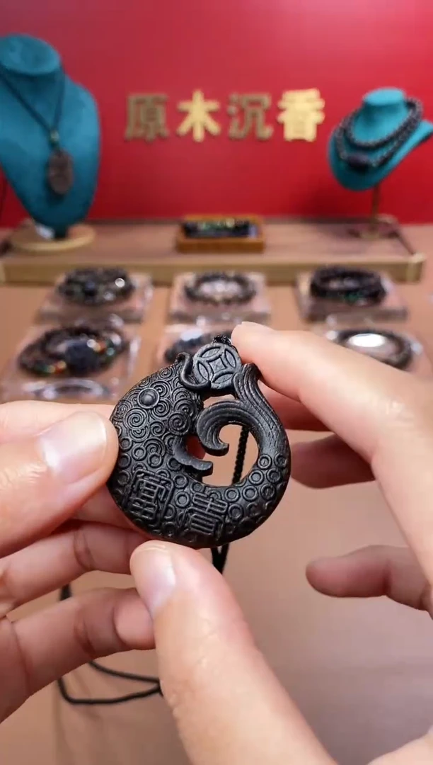 【闪购商品】沉香木手串白棋富贵有余吊坠LJ88551934